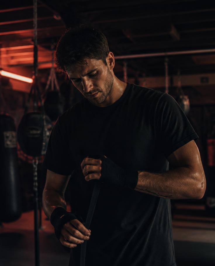 A friend's boxing check-out photo